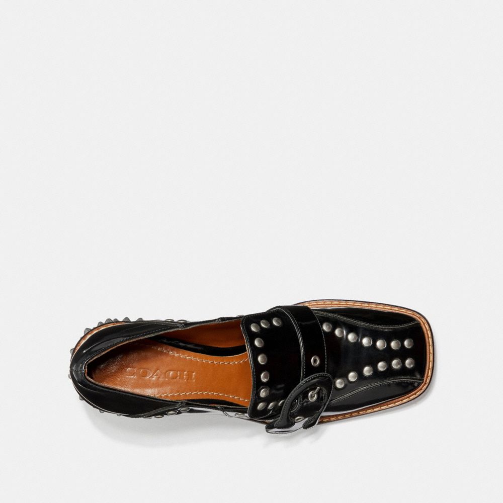 coach signature buckle loafer