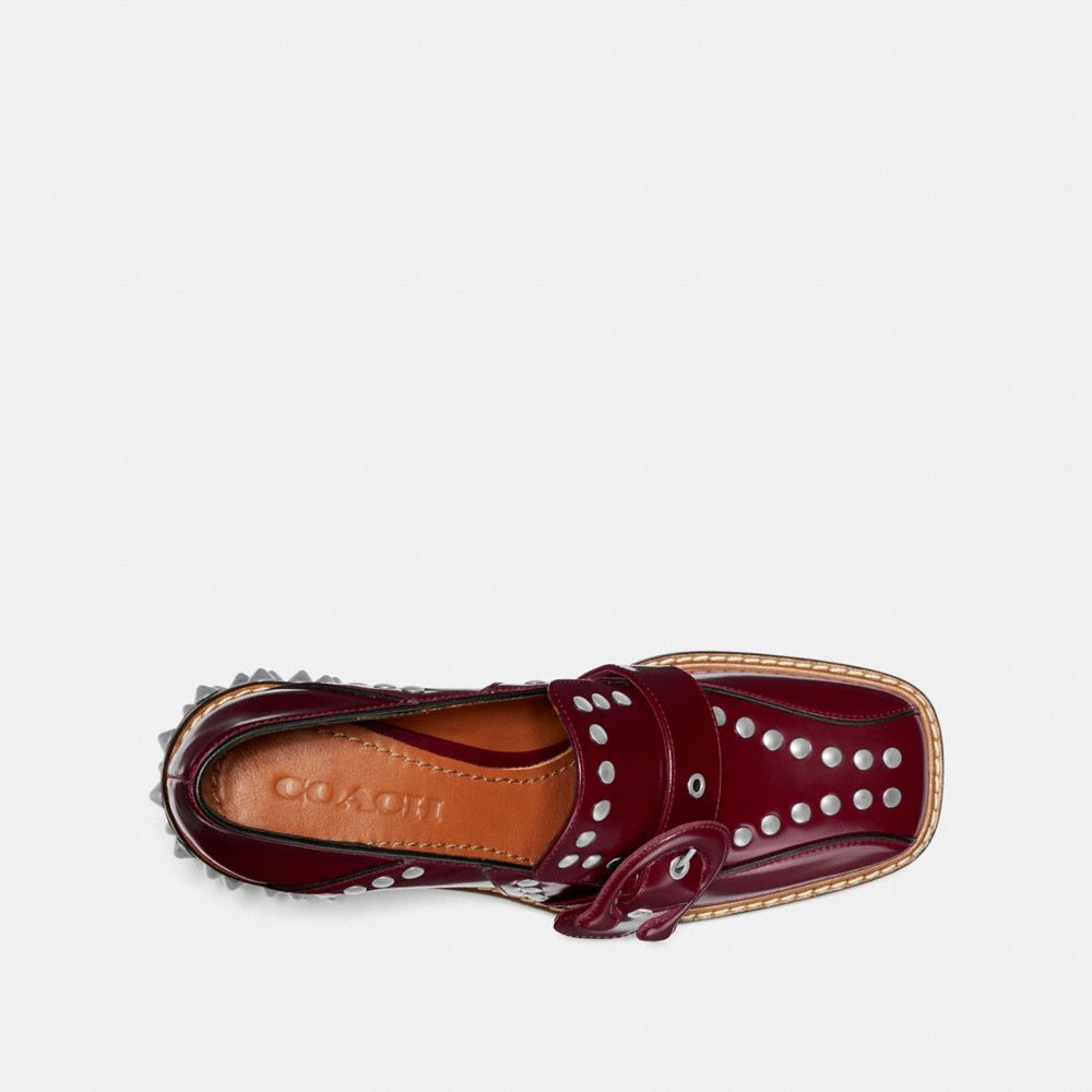 coach signature buckle loafer