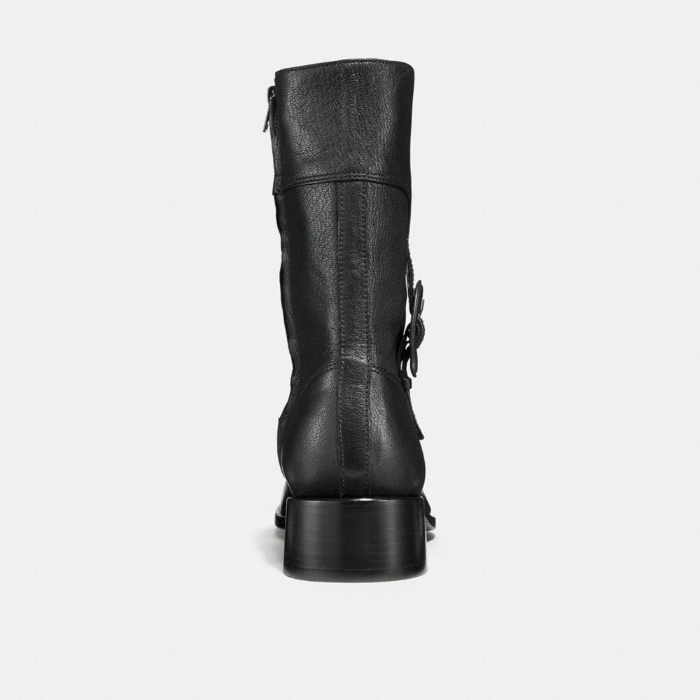 coach black leather boots