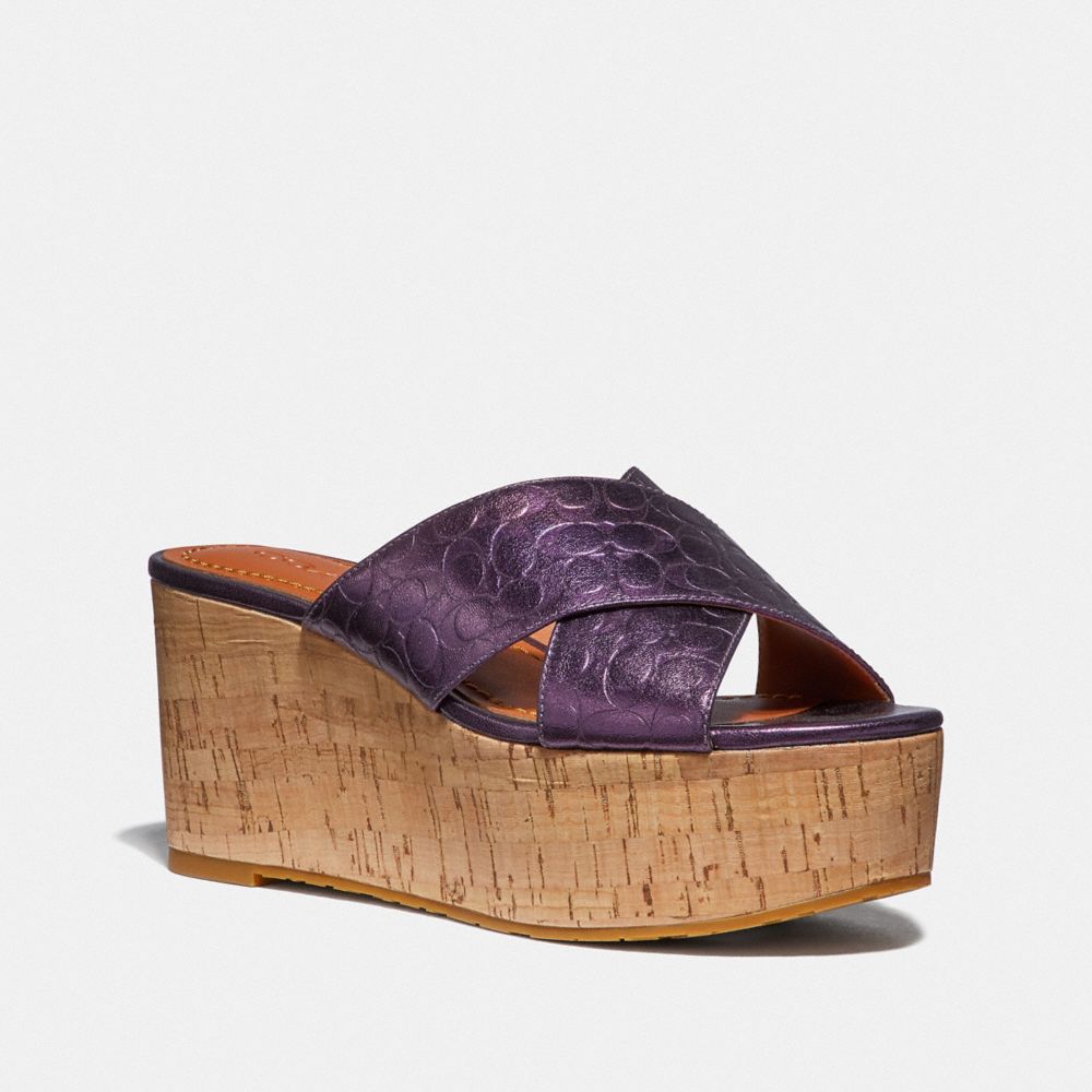 coach platform flip flops