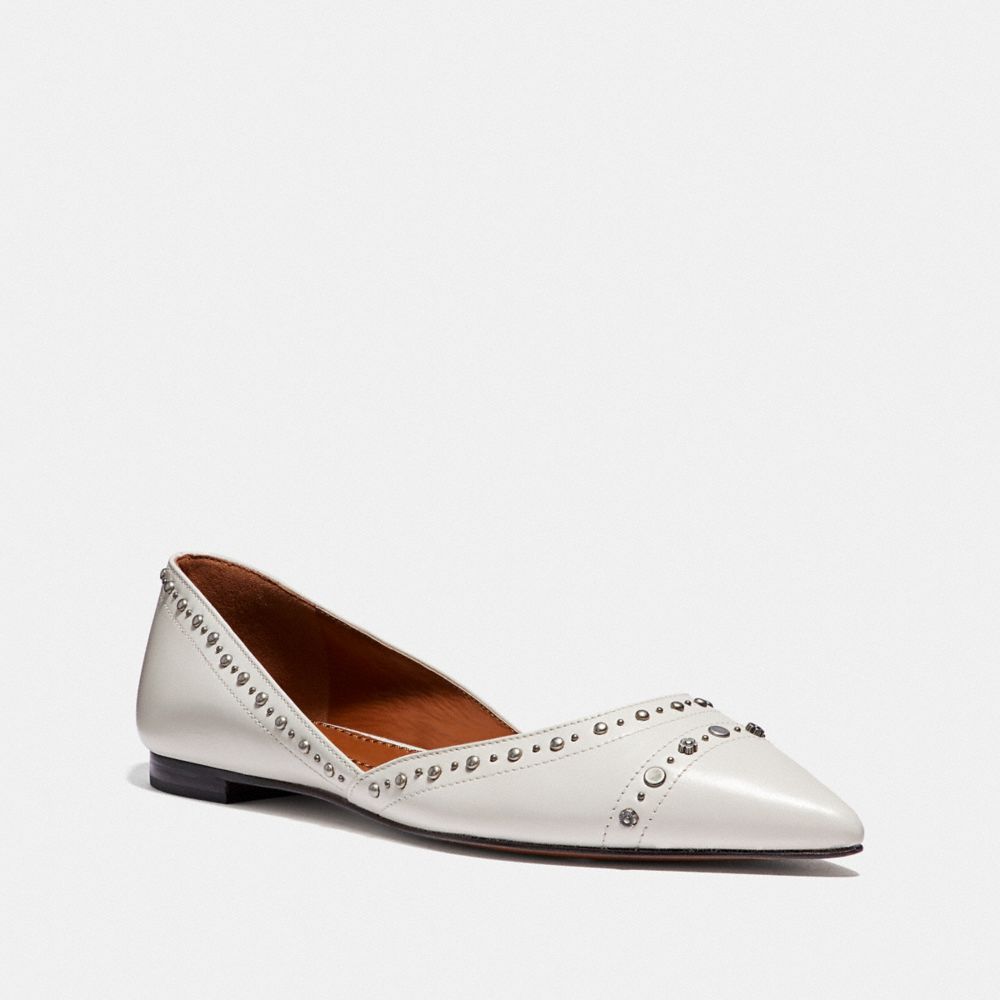 coach leather flats