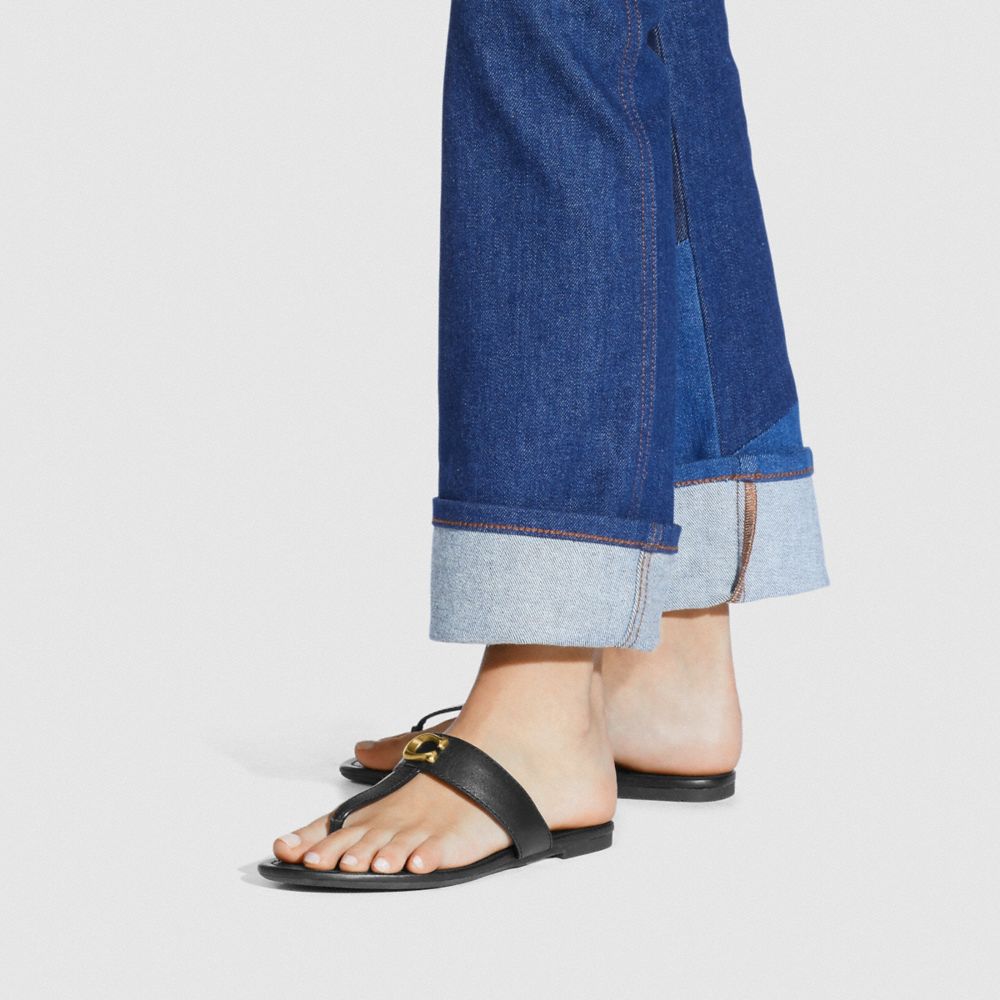 jessie buckle thong sandals