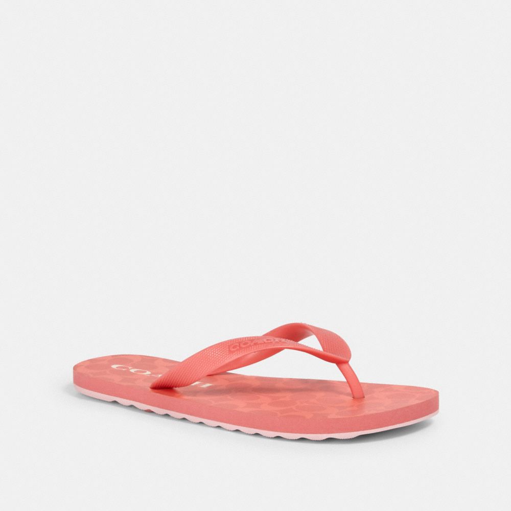 coach rubber flip flops