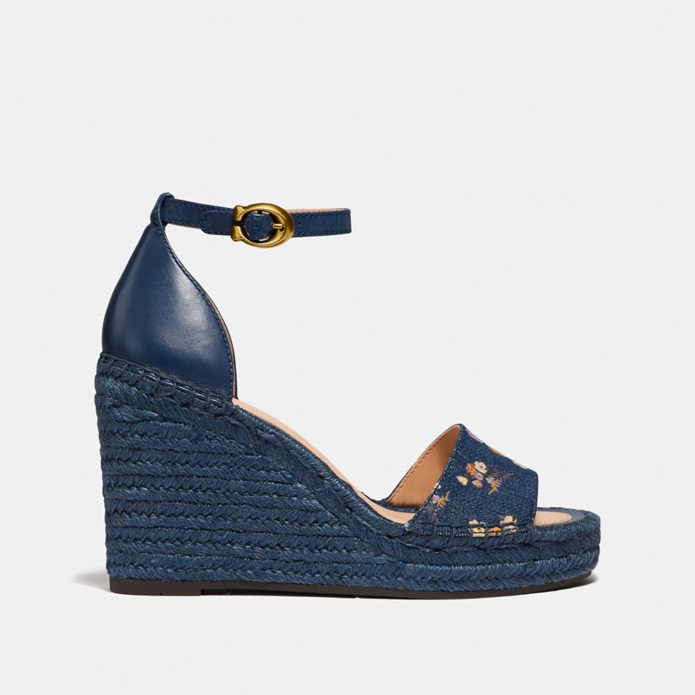 coach denim wedges