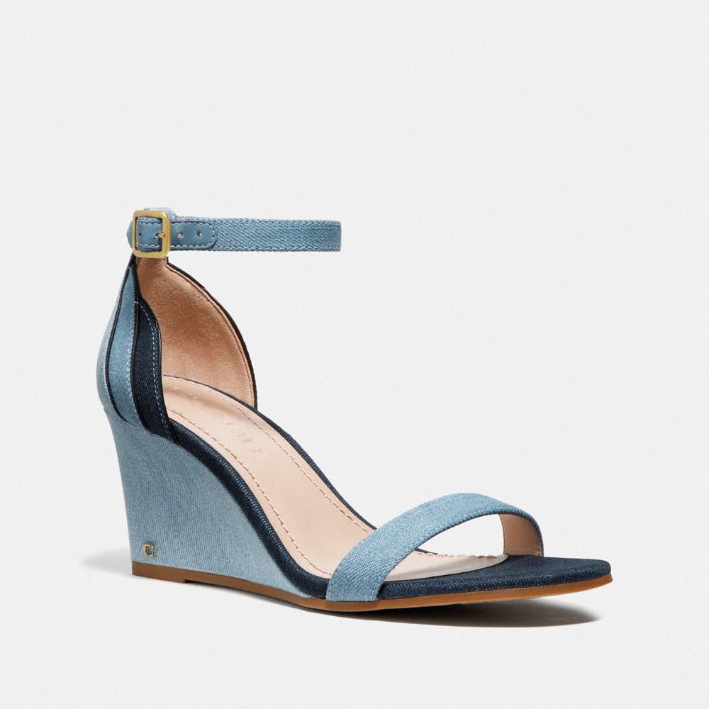 blue denim sandals women's shoes