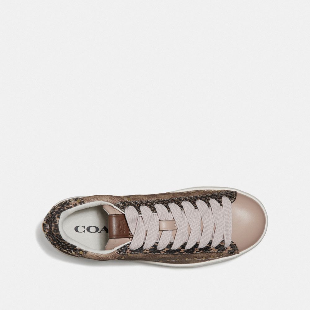 coach c101 low top sneaker pink