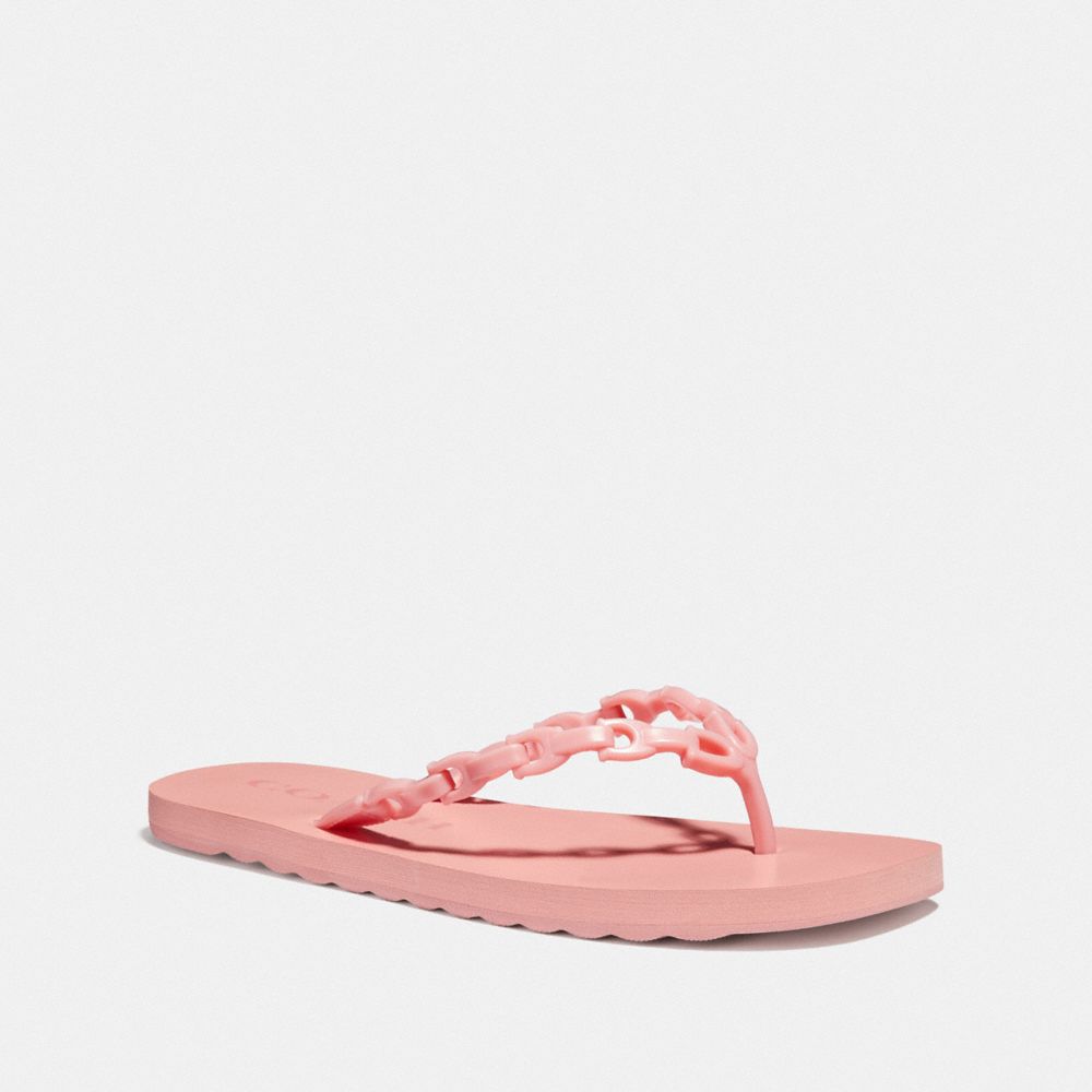 pink coach flip flops