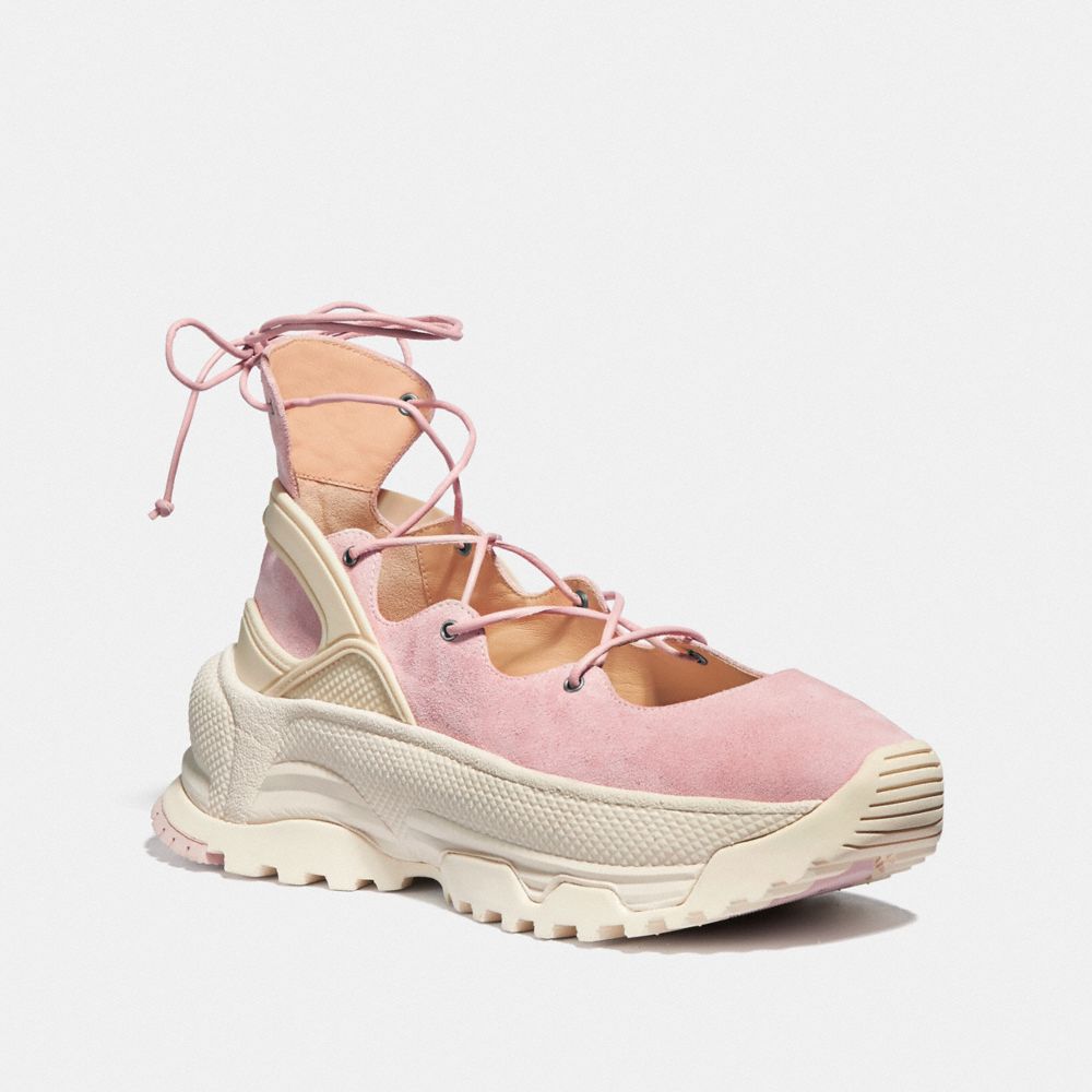 coach lace up ballerina sneaker