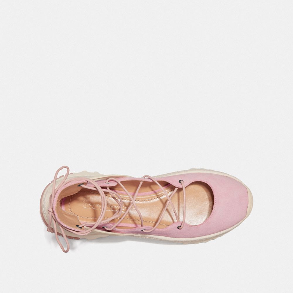 coach lace up ballerina sneaker