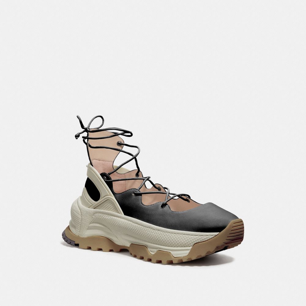 coach lace up ballerina sneaker