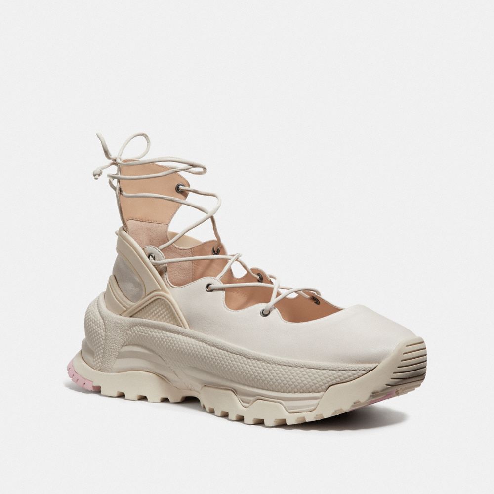 lace up ballerina sneaker coach