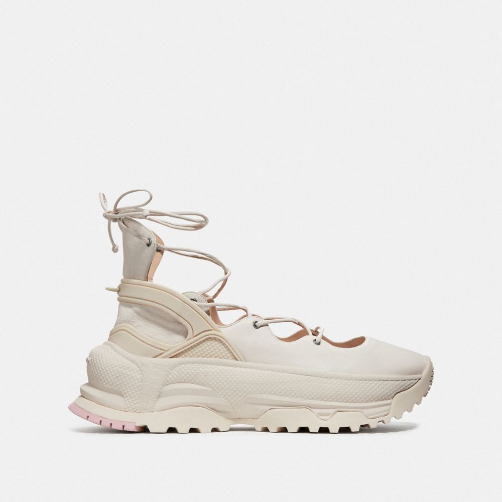 coach lace up ballerina sneaker