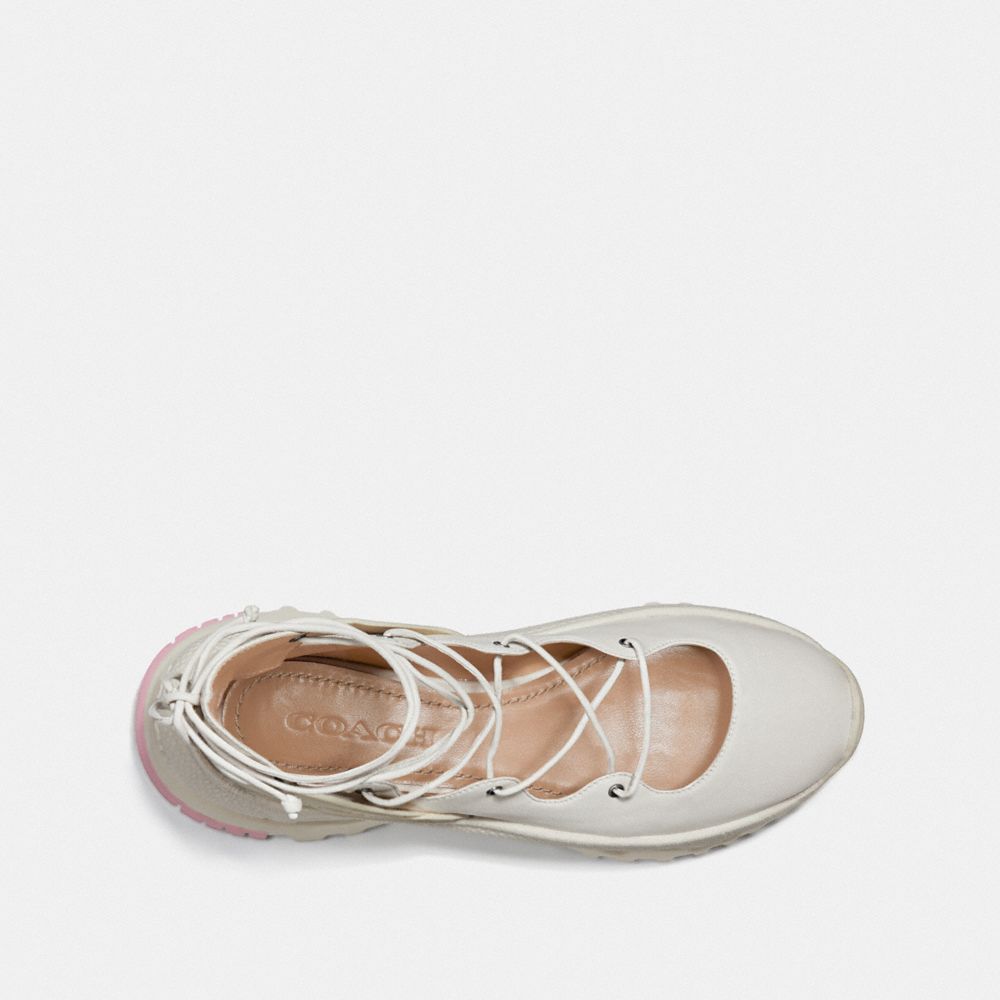 lace up ballerina sneaker coach