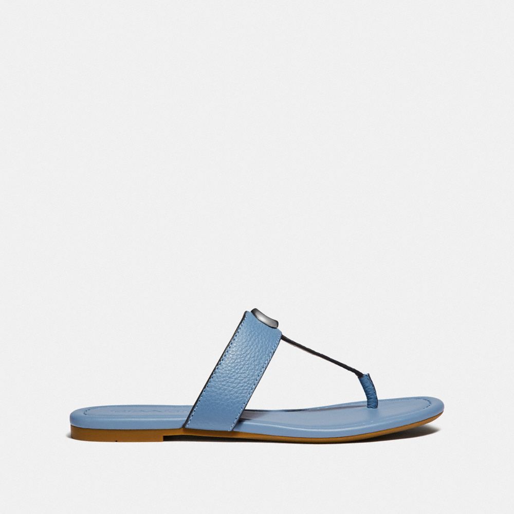 coach light blue sandals