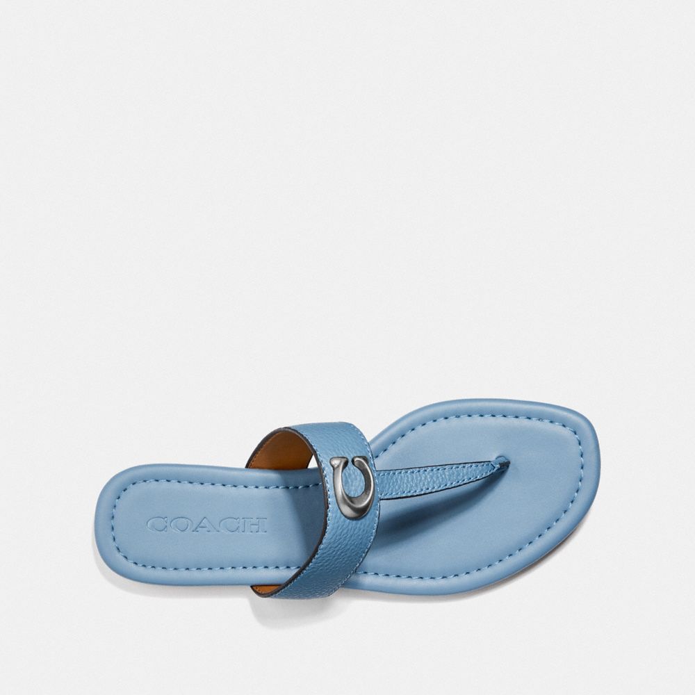coach blue sandals