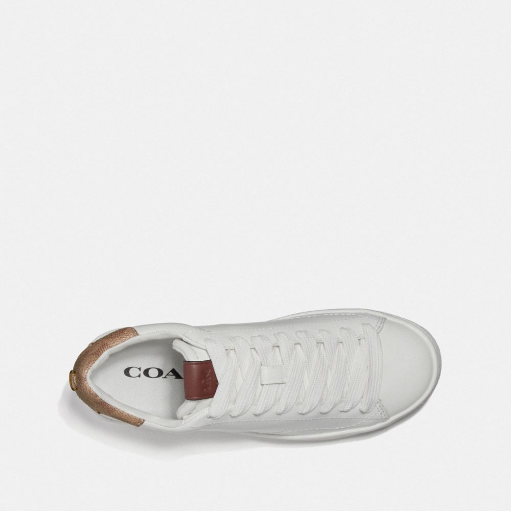 coach white leather sneakers