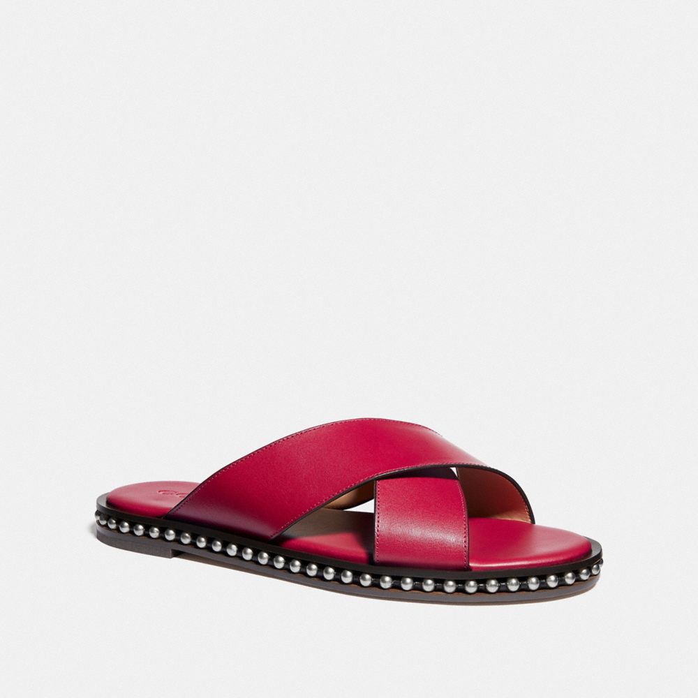 red coach flip flops