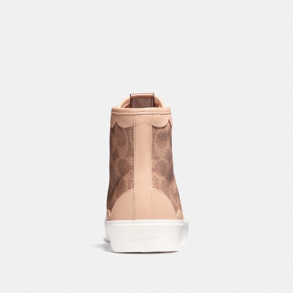 tan high top sneakers womens