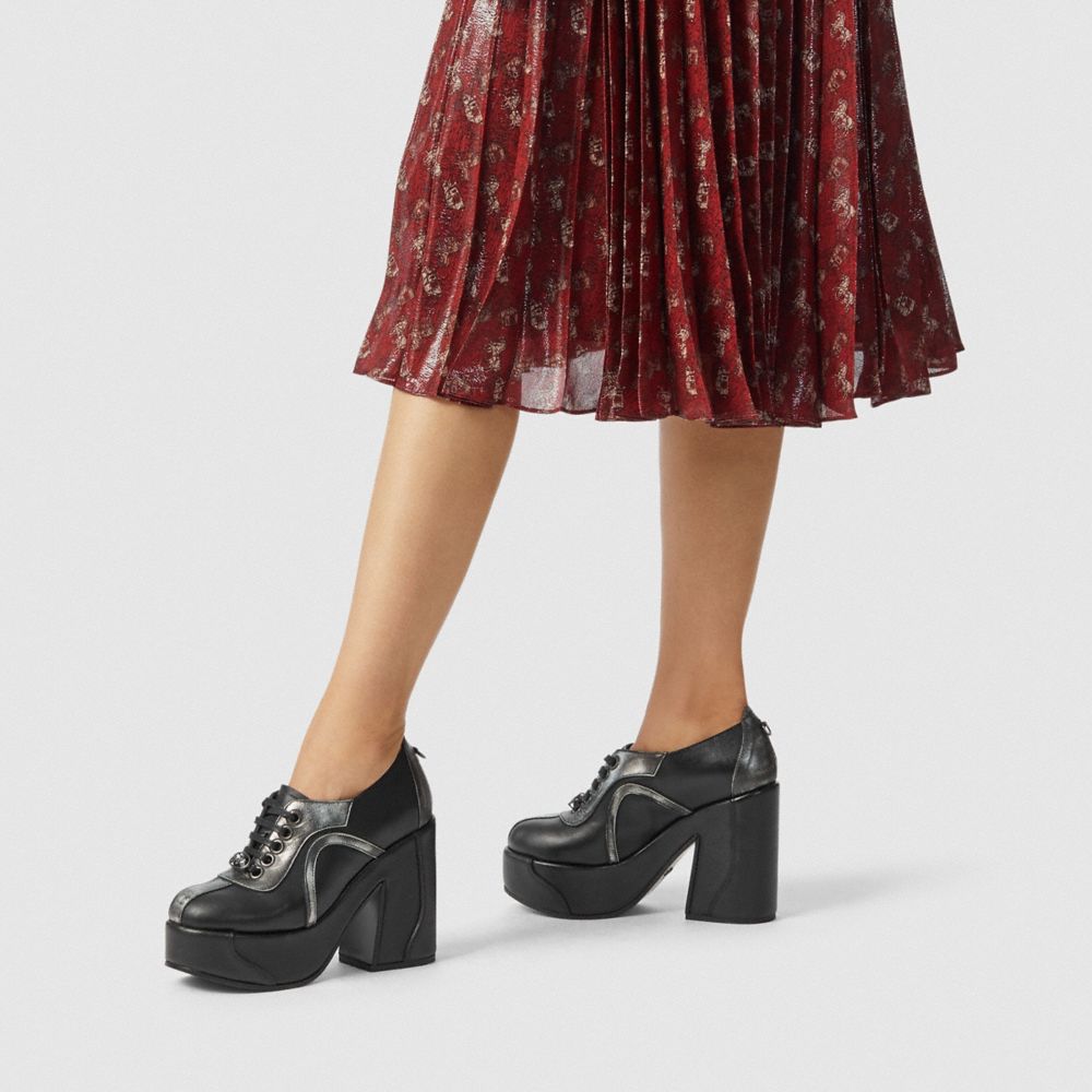black platform oxfords womens