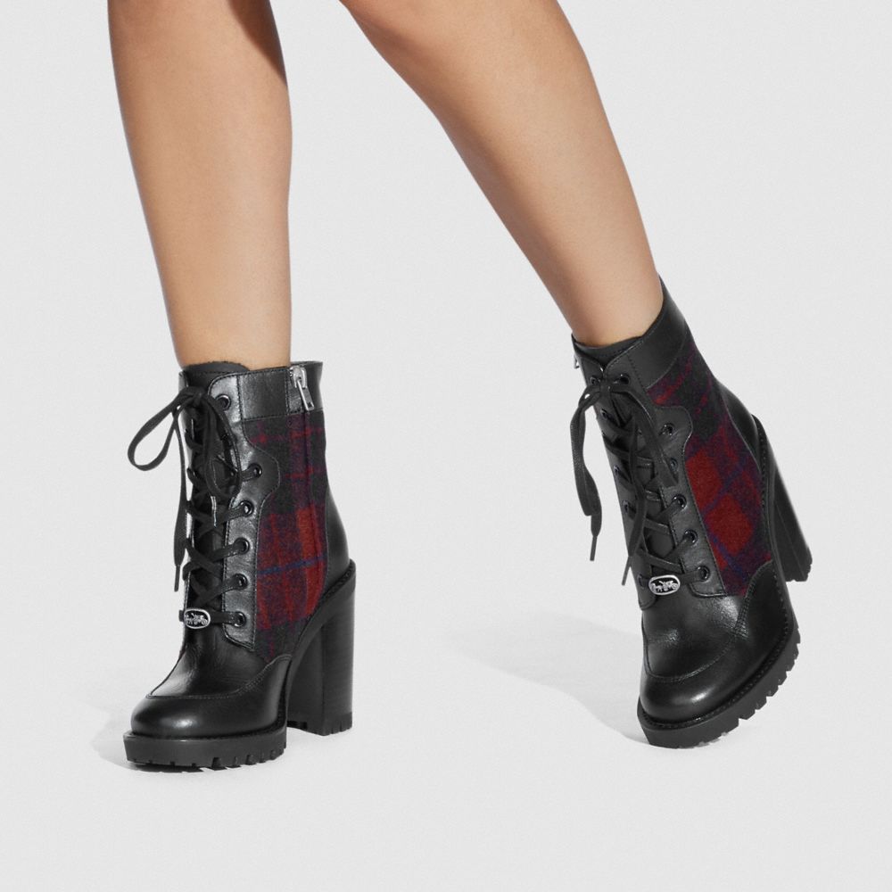 coach hedy lace up boots