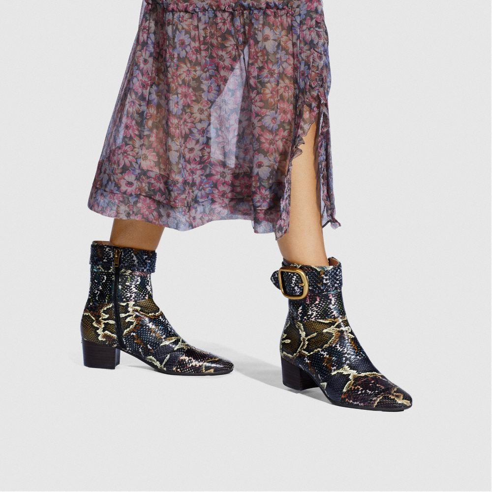 coach snakeskin boots