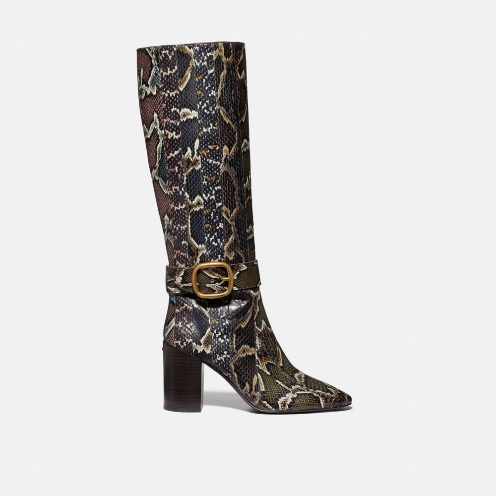 coach snakeskin boots