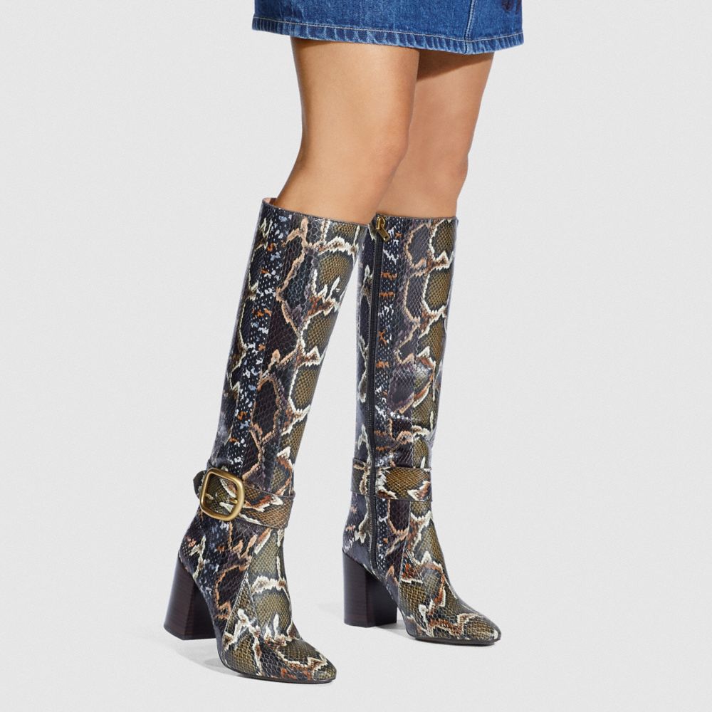 coach snakeskin boots