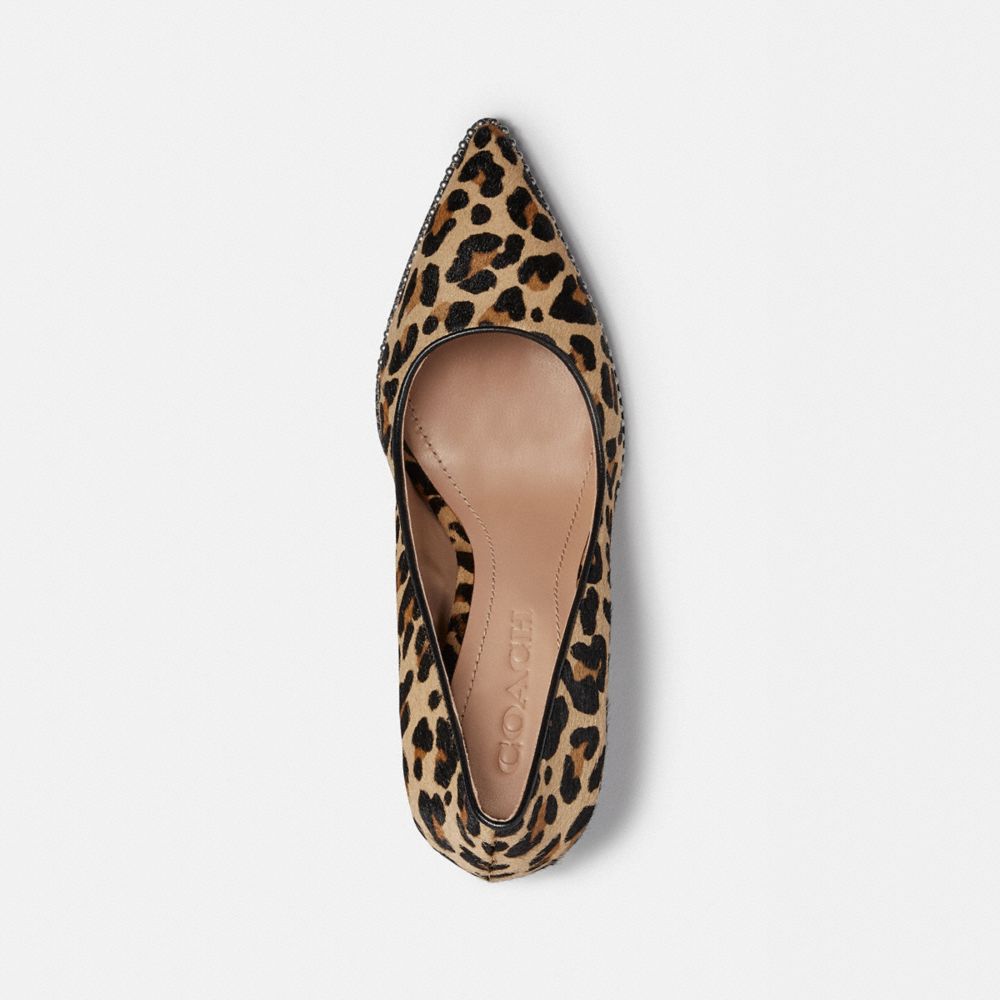 coach leopard flats