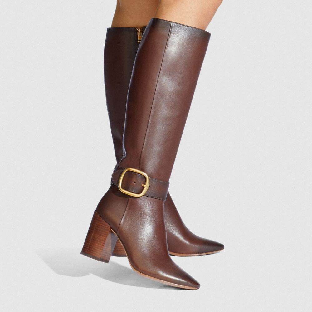 Coach Evelyn Boot Walnut Women Shoes Boots Alternate View 3