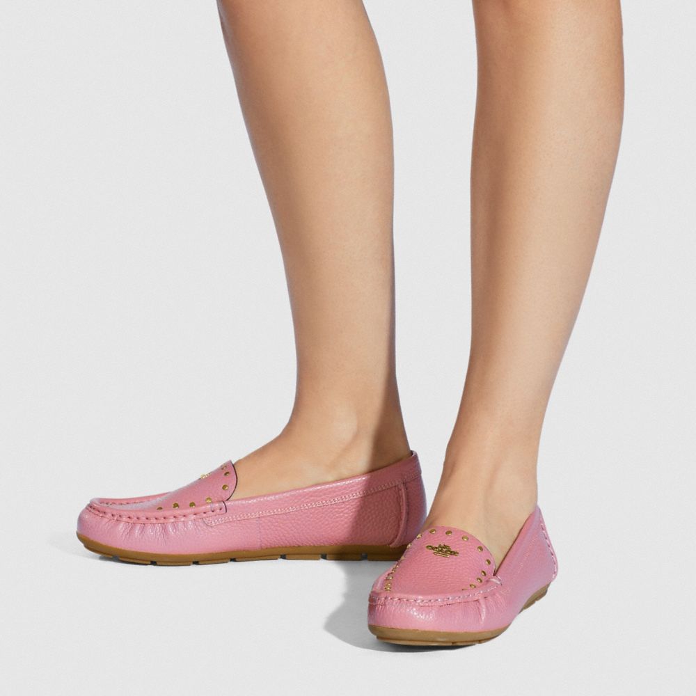 pink coach loafers