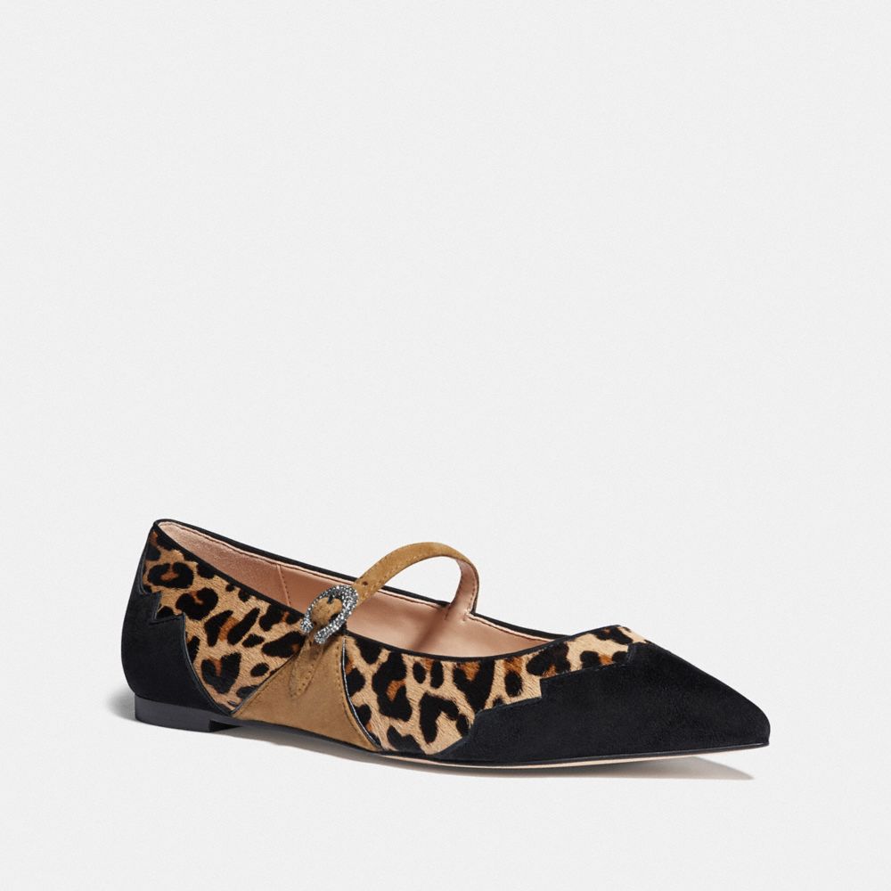 coach leopard flats