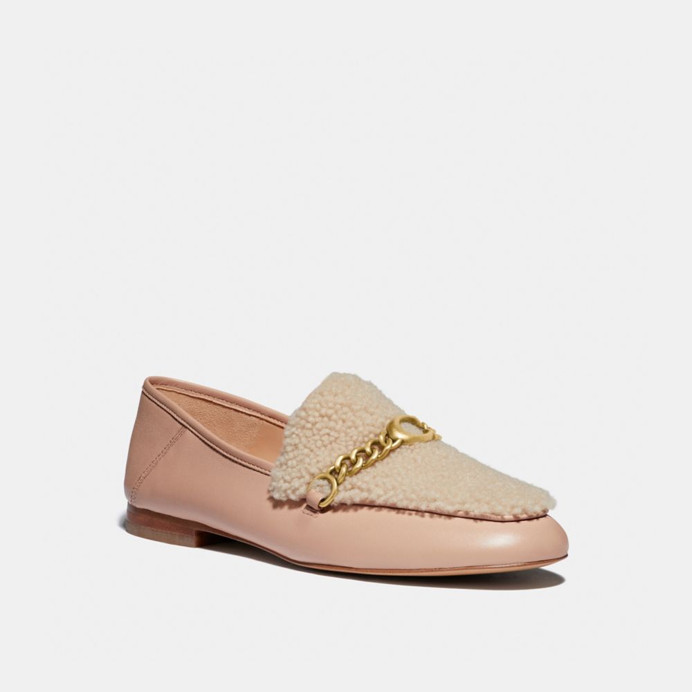 coach suede loafers womens