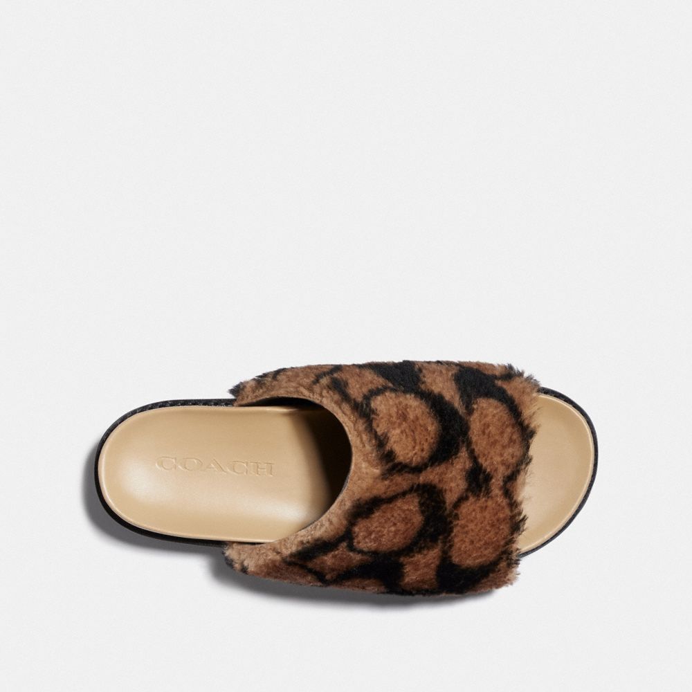 Coach Kloe Slipper Sattelbraun/Schwarz Damen Schuhe Sandalen Alternative Ansicht 2