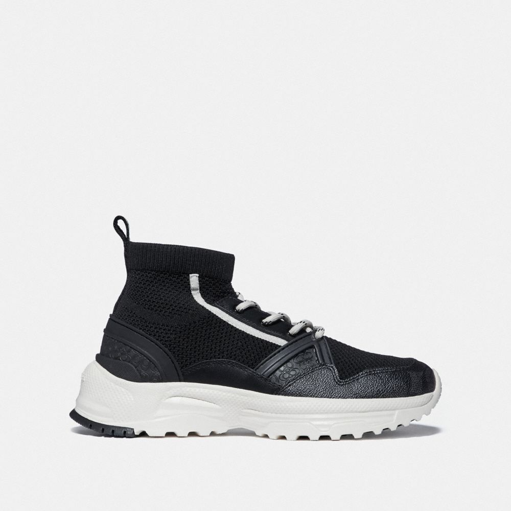 coach c245 high top knit runner