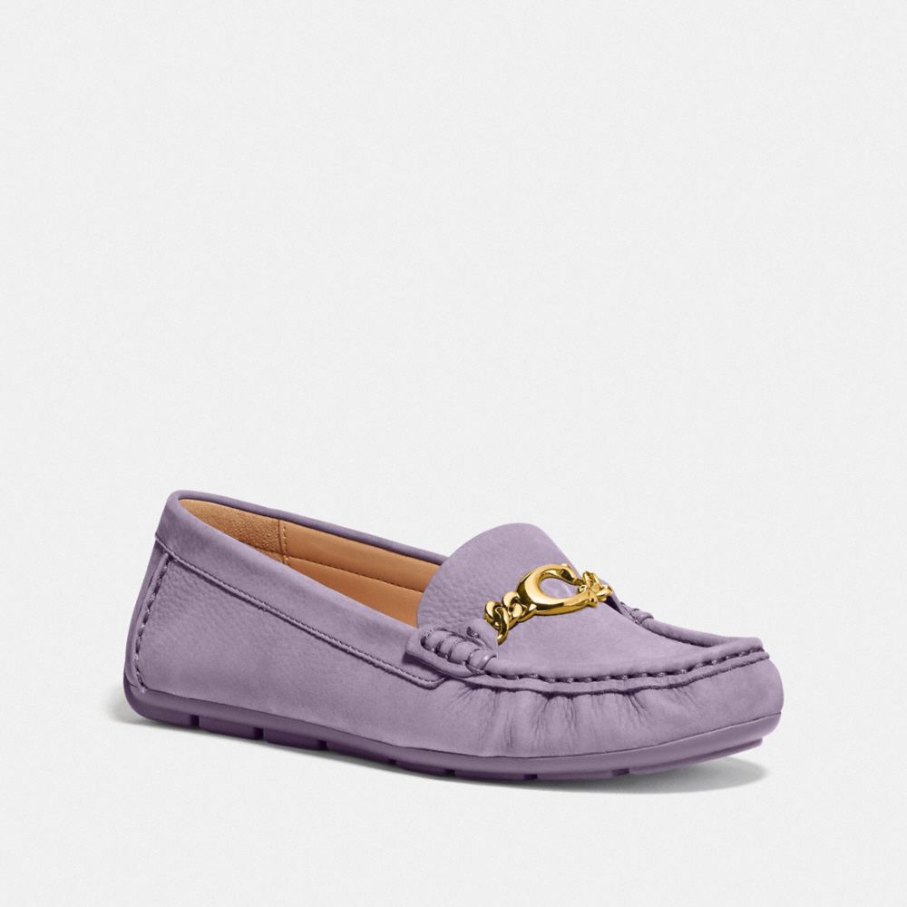 coach suede loafers womens