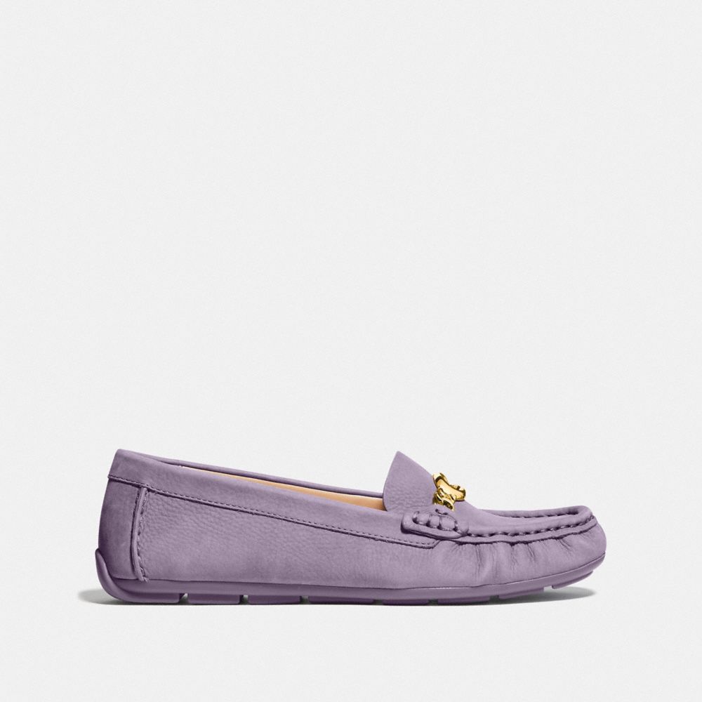coach suede loafers womens