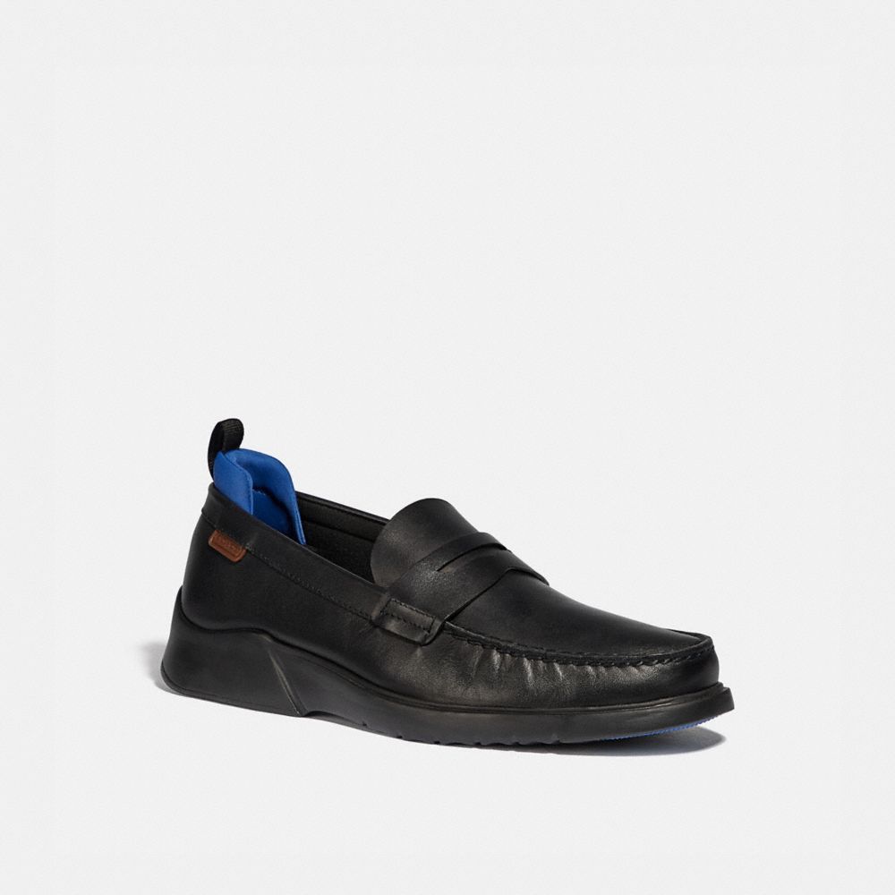 men's coach leather loafers