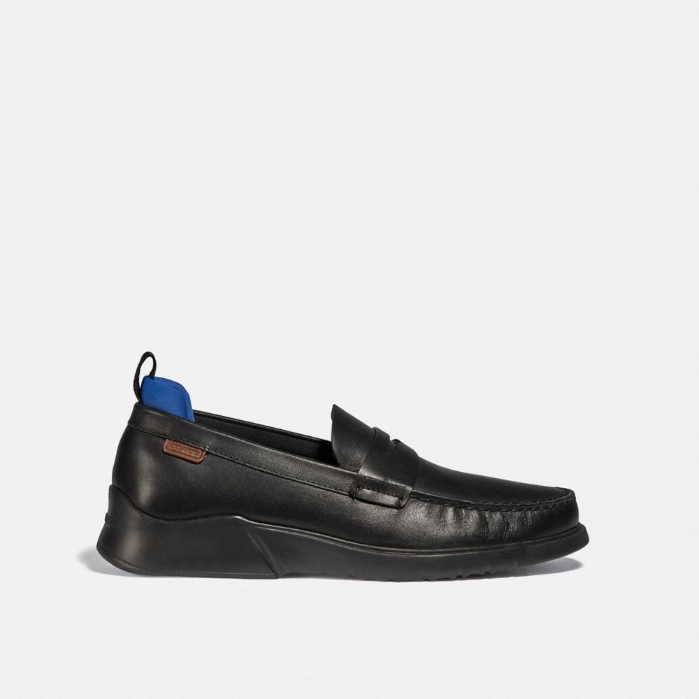 men's coach leather loafers