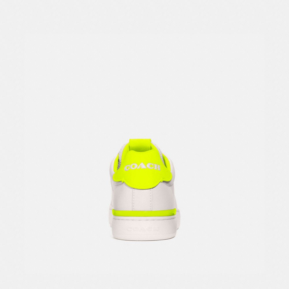 Coach Lowline Low Top Sneaker Chalk/Neon Yellow Women Shoes Trainers Alternate View 3