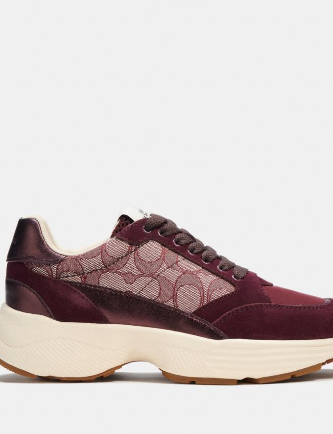 Coach C152 Tech Runner Light Khaki/Pink Women Shoes