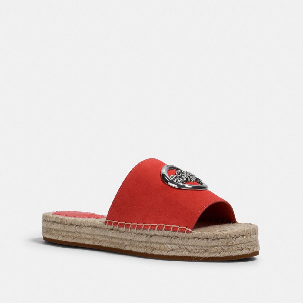 red coach sandals