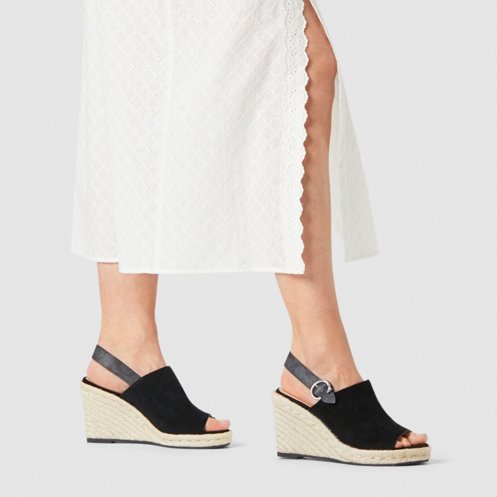 Coach Poppy Wedge Peanut Women Shoes Heels Alternate View 4