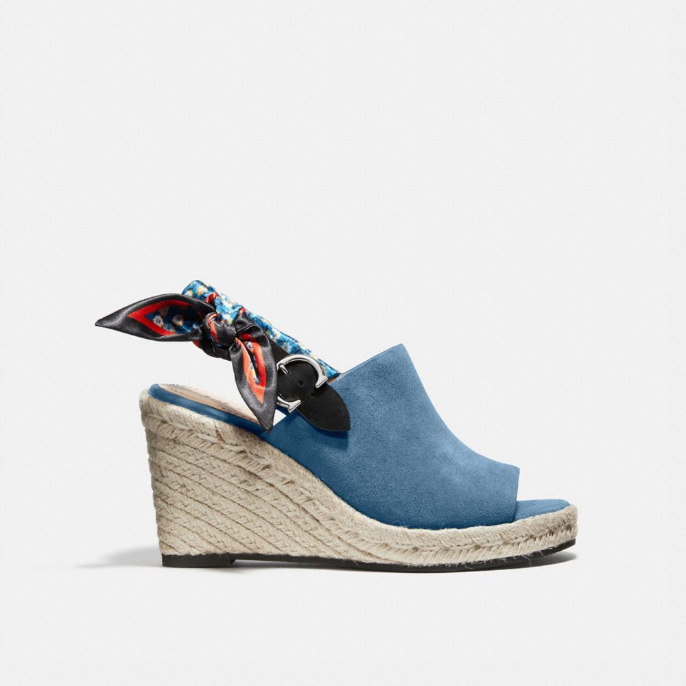 Coach Poppy Wedge Bright Salmon Women Shoes Heels Alternate View 1