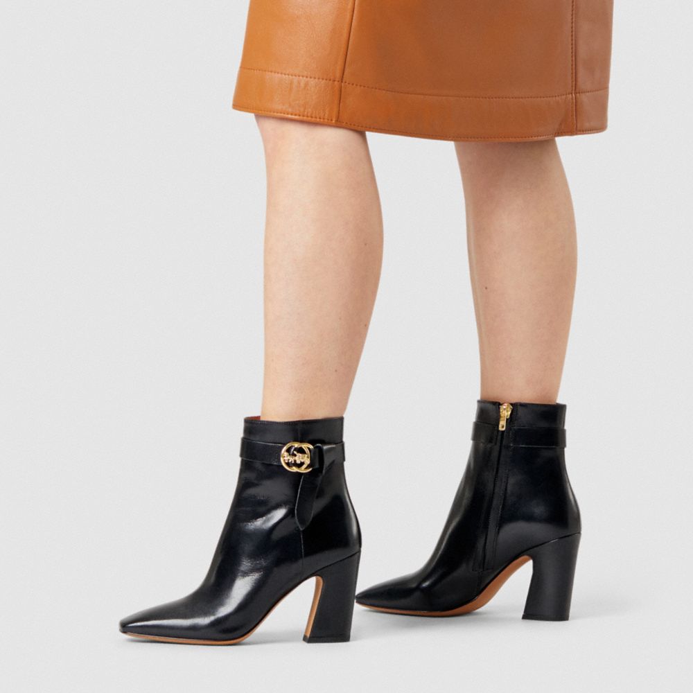 coach black bootie