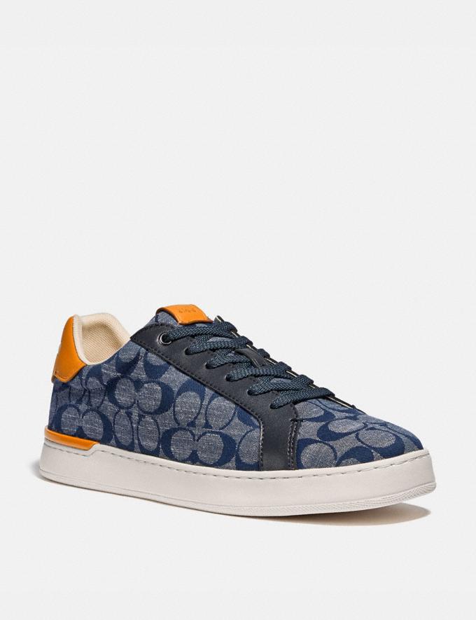 COACH: Lowline Low Top Sneaker In Signature Chambray