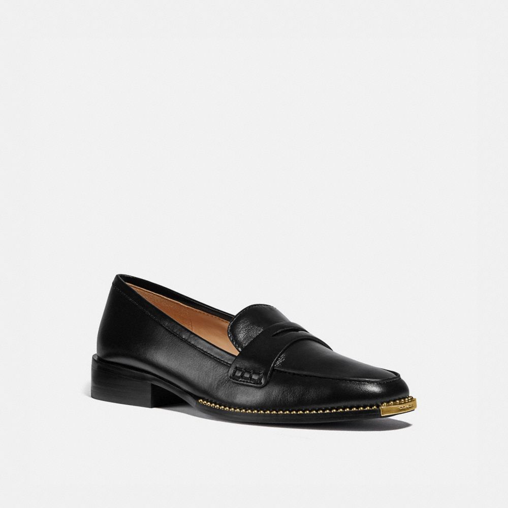 coach black slip on shoes