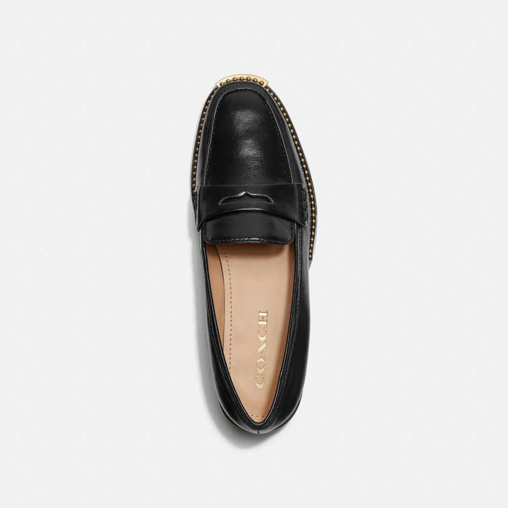 coach penny loafers womens