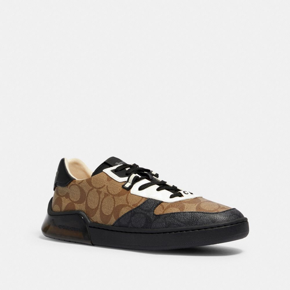 coach leather signature jogger sneakers