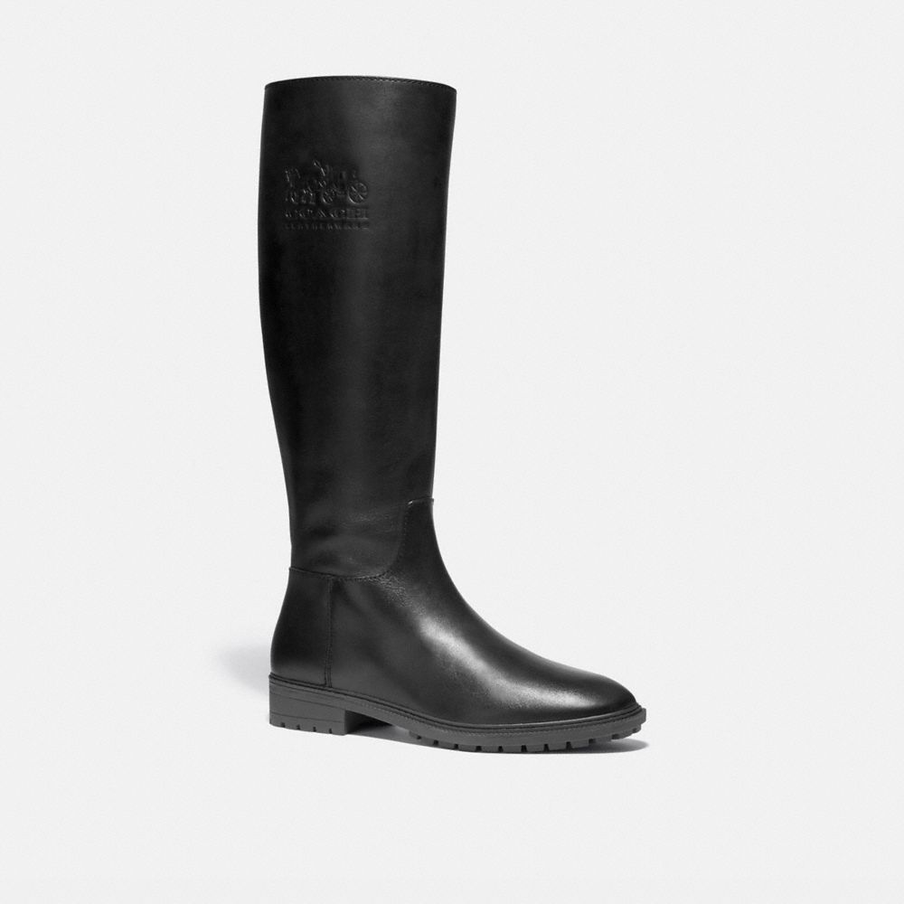 black coach rain boots