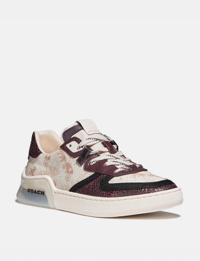 COACH: Citysole Court Sneaker With Horse And Carriage Print And Snakeskin Detail